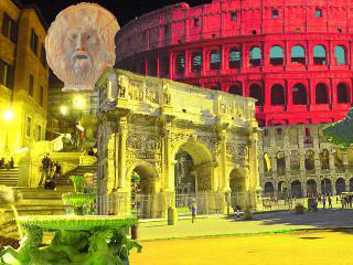 Colosseum, Spanische Treppe, Brunnen Villa Borghese, Bocca della Verità